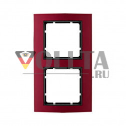 Berker 10123012 B3 рамка двойная, цвет алюминевый цвет: красный,