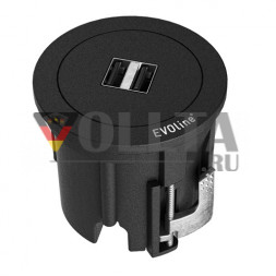 EVOline One / двойное зарядное устройство USB / черное защитное кольцо