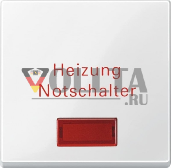 Schneider серия: Merten 432919 System M Отопитель-аварийный выключатель крышка, цвет:полярная белизна, тон:глянец