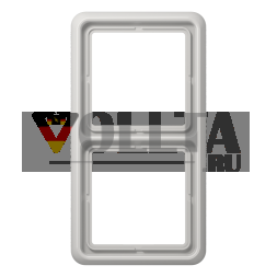 Рама Jung CD582LG 2-сторонняя, вертикальный и горизонтальный монтаж, Дюропласт, CD 500, светло-серый