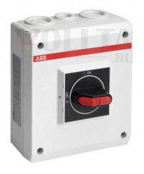 ABB Stotz-Kontakt OTE16T6M, выключатель безопасности ЭМС 6-полюсный 7,5 кВт 400 В с черной ручкой, 1SCA022613R8980
