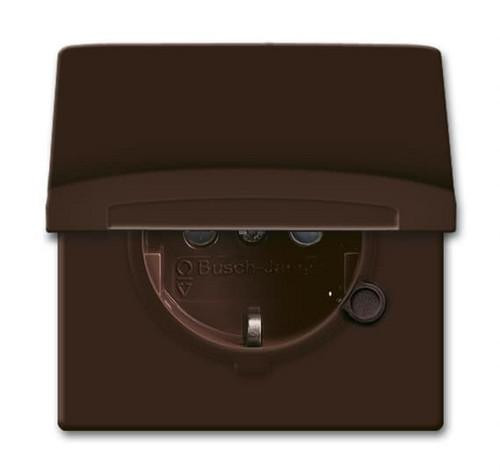 Busch-Jaeger 20 EUGKB-31-101 Вставка для розетки SCHUKO®, с откидной крышкой, коричневая