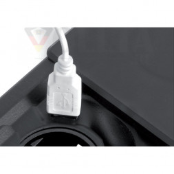 EVOline Square80 с зарядным устройством Qi / 1x блок питания / 1x USB-зарядное устройство / черный
