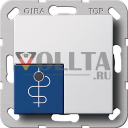 Gira 290503 System55 Arztruftaster Blau цвет:чисто белый, тон:глянец
