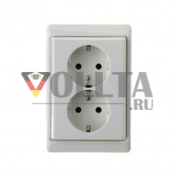 Berker 47290069 Arsys SCHUKO-Двойная розетка, 16А, безопасная для тедей,цвет:полярная белизна, тон:глянец