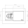 Встроенная розетка EVOline Square80, с 3-м кабелем, 1x защитный контакт, 1x USB-A, в черном цвете 159270000300