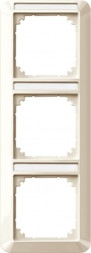 Schneider серия: Merten 385344 1M рамка,3 группы, вертикальная, цвет: кремово-белый, тон:глянец