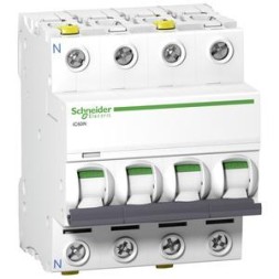 Schneider Electric A9F03740 IC60N 3-полюсный+N автоматический выключатель B40A