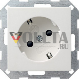 Gira 041827 System55 SCHUKO-розетка  16А, стандарт цвет:чисто белый, тон: матовый
