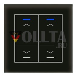 MDT BE-GTL20S.A1 сенсорная кнопка KNX UP черная глянцевая 2ф 4п