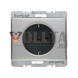 Berker 47140004 Arsys SCHUKO-розетка 16А, без защиты от детей цвет: благородная сталь