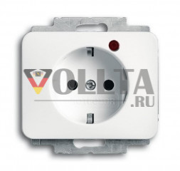 Busch-Jaeger 2310EUGL/VA-24-11    Alpha SCHUKO-розетка  16А, цвет: белый