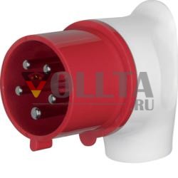 Berker 578201 Угловая вилка CEE 5-контактная 32 А серая/красная Системы подключения