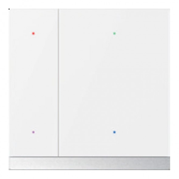 GVS 88188407 KNX сенсорная кнопка WALTZ | 2-канальная, алюминий | белый