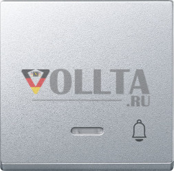 Merten 430860 System M контрольный выключатель / контрольная кнопка крышка, c штамп звонок цвет: алюминевый, тон: матовый