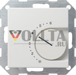 Gira 039027 System55 Регулятор температуры помещения,  цвет:чисто белый, тон: матовый