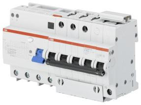 ABB Stotz-Kontakt DS254N-UC-B63/0.3, комбинация FI/LS, тип B 10kA, 4P/N-UC, все токовые датчики, B 63A, 300 мА, 2CDR274568R3635