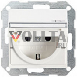 Gira 276227 System55 SCHUKO-розетка 16А, цвет:чисто белый, тон: матовый