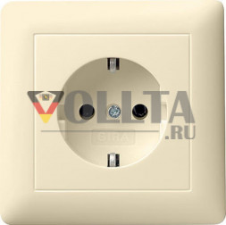 Gira 044001 Standard55 SCHUKO-розетка 16А, цвет: кремово-белый, тон:глянец