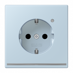 Розетка SCHUKO Jung LC1520-OLNW208, 16 А, 250 В ~, со светодиодной подсветкой, встроенной повышенной защитой контактов, SAFETY+, серия LS, outremerclair (LC32022)
