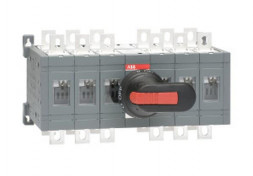 ABB Stotz-Kontakt OT250E33CP, переключатель нагрузки 6-полюсный 250A с ручкой и открытым валом переключения I-0-II, 1SCA118551R1001