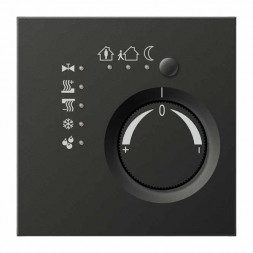 Контроллер непрерывного действия Jung AL2178TSAN KNX со встроенным кнопочным интерфейсом, 4-позиционный, серия LS, антрацитовый (окрашенный алюминий)