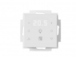 MULLER TS 58.11 knx6 KNX сенсорный датчик | 6-позиционный, 2 x освещение, 2 x затенение, дисплей | студийный белый | 55x55 мм
